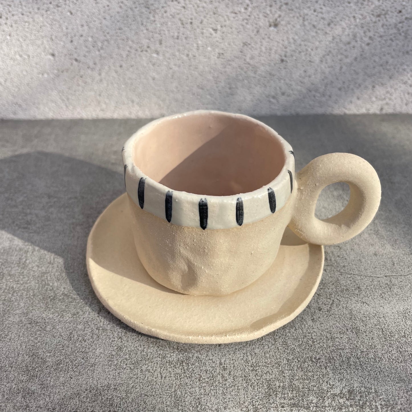Nipa Türk Kahvesi Fincanı Set | Krem