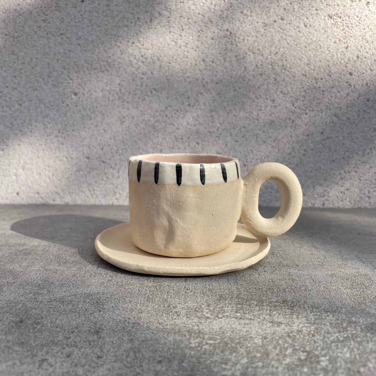 Nipa Türk Kahvesi Fincanı Set | Krem