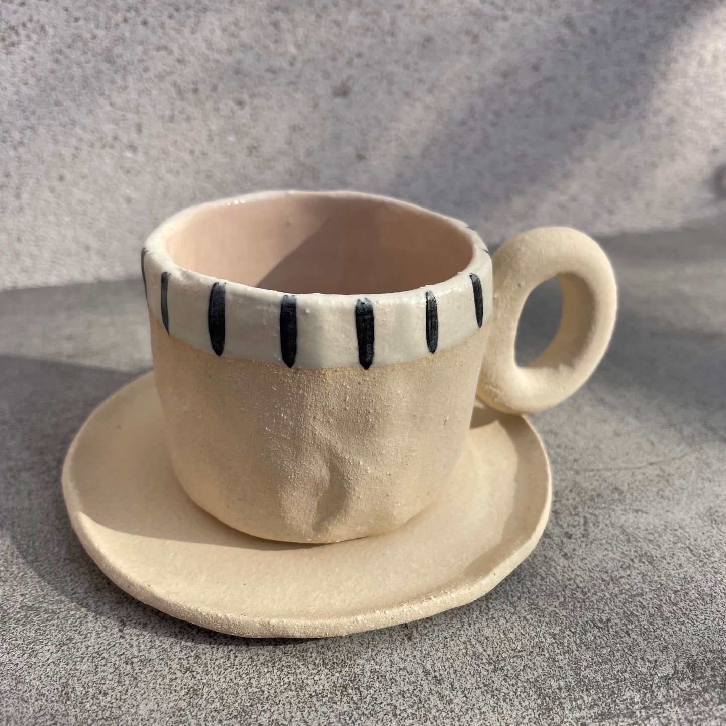 Nipa Türk Kahvesi Fincanı Set | Krem